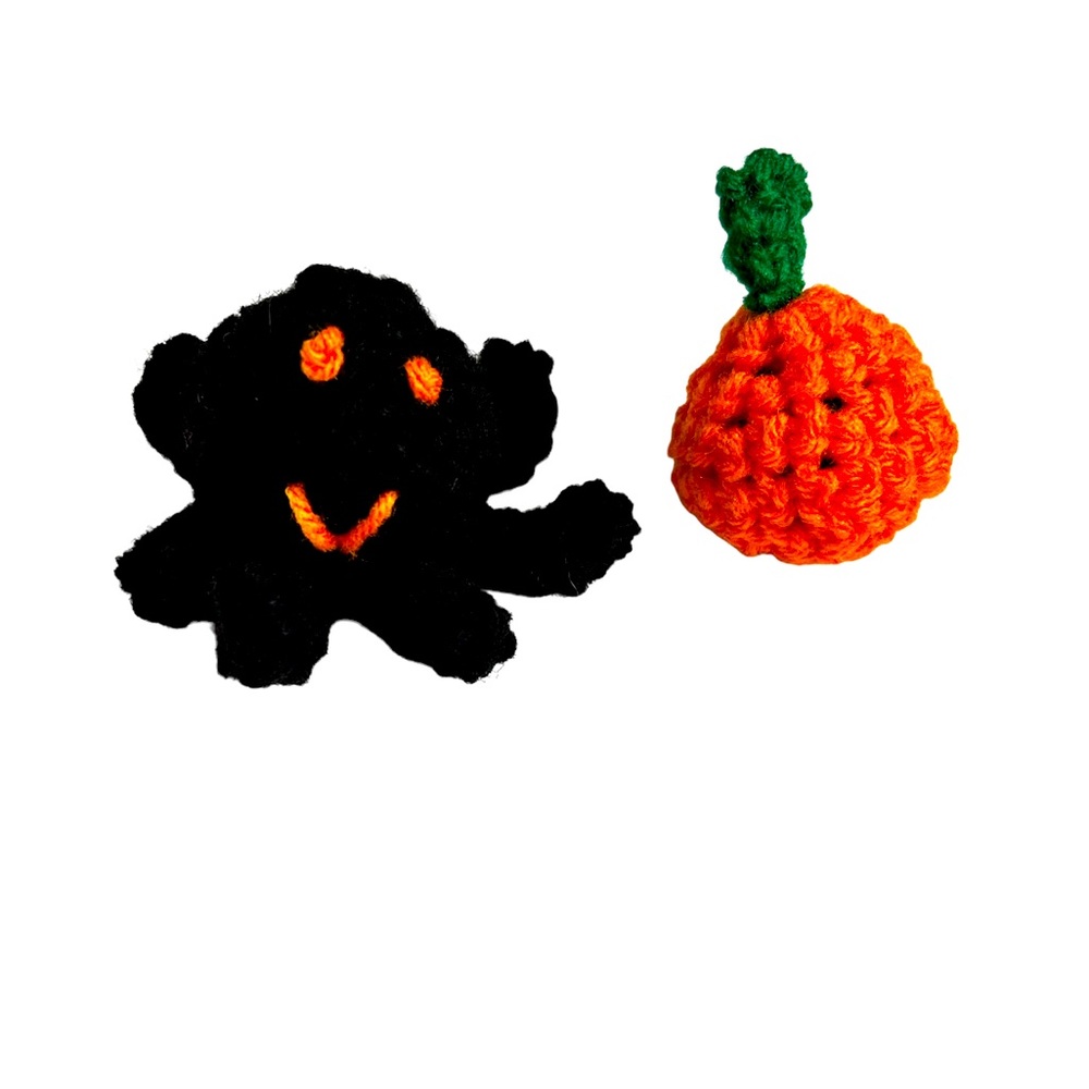 HAND CRAFTED Crochet Organic Catnip Colorful Interactive Spider&Pumpkin Cat Toys - Picture 7 of 10